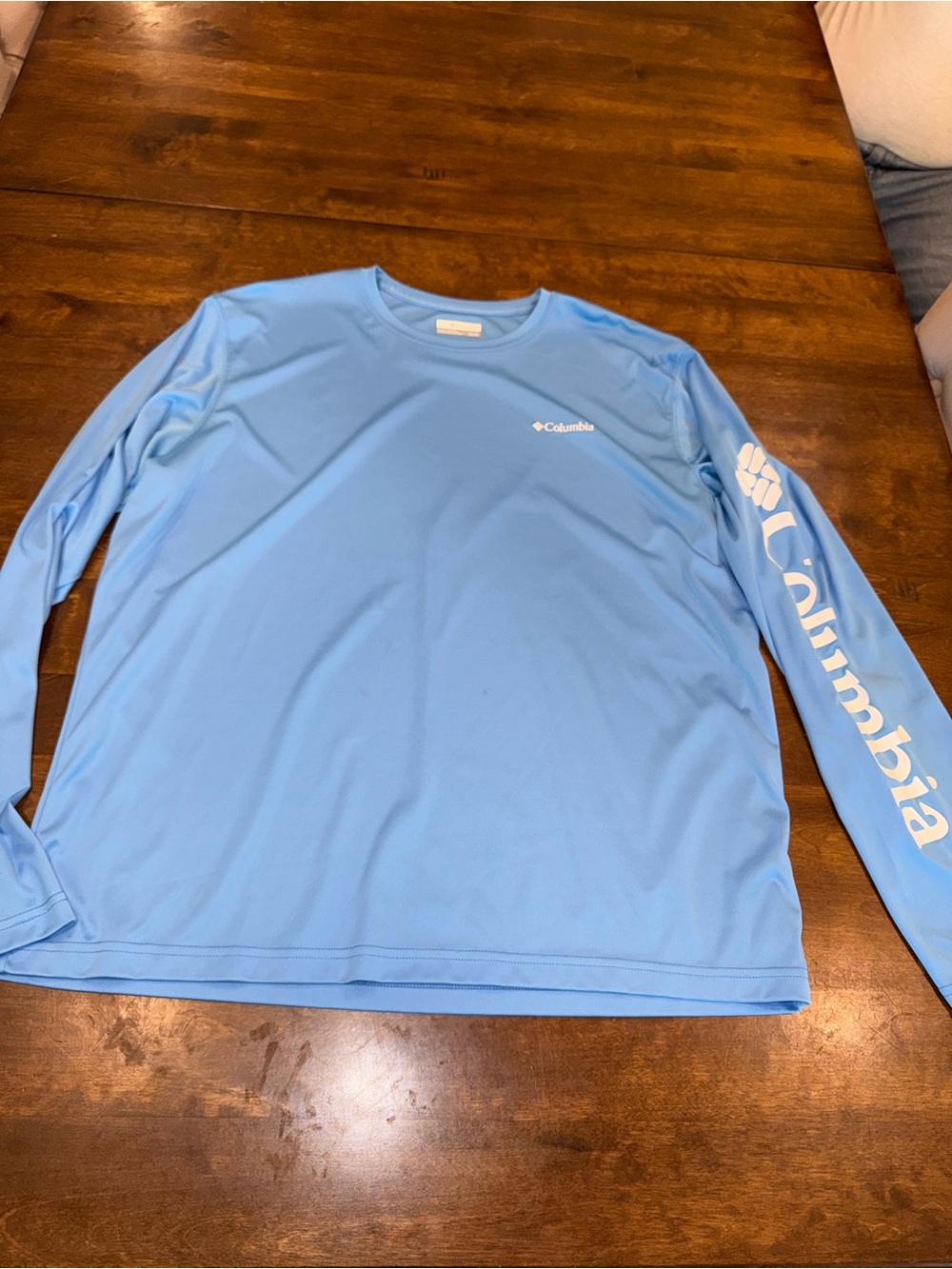 Columbia Light Blue Long Sleeve Performance Tee